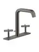 AXOR-HG-AXOR-Citterio-E-3-Loch-Waschtischarmatur-170-mit-Platte-und-Zugstangen-Ablaufgarnitur-Brushed-Black-Chrome-36116340 gallery number 1